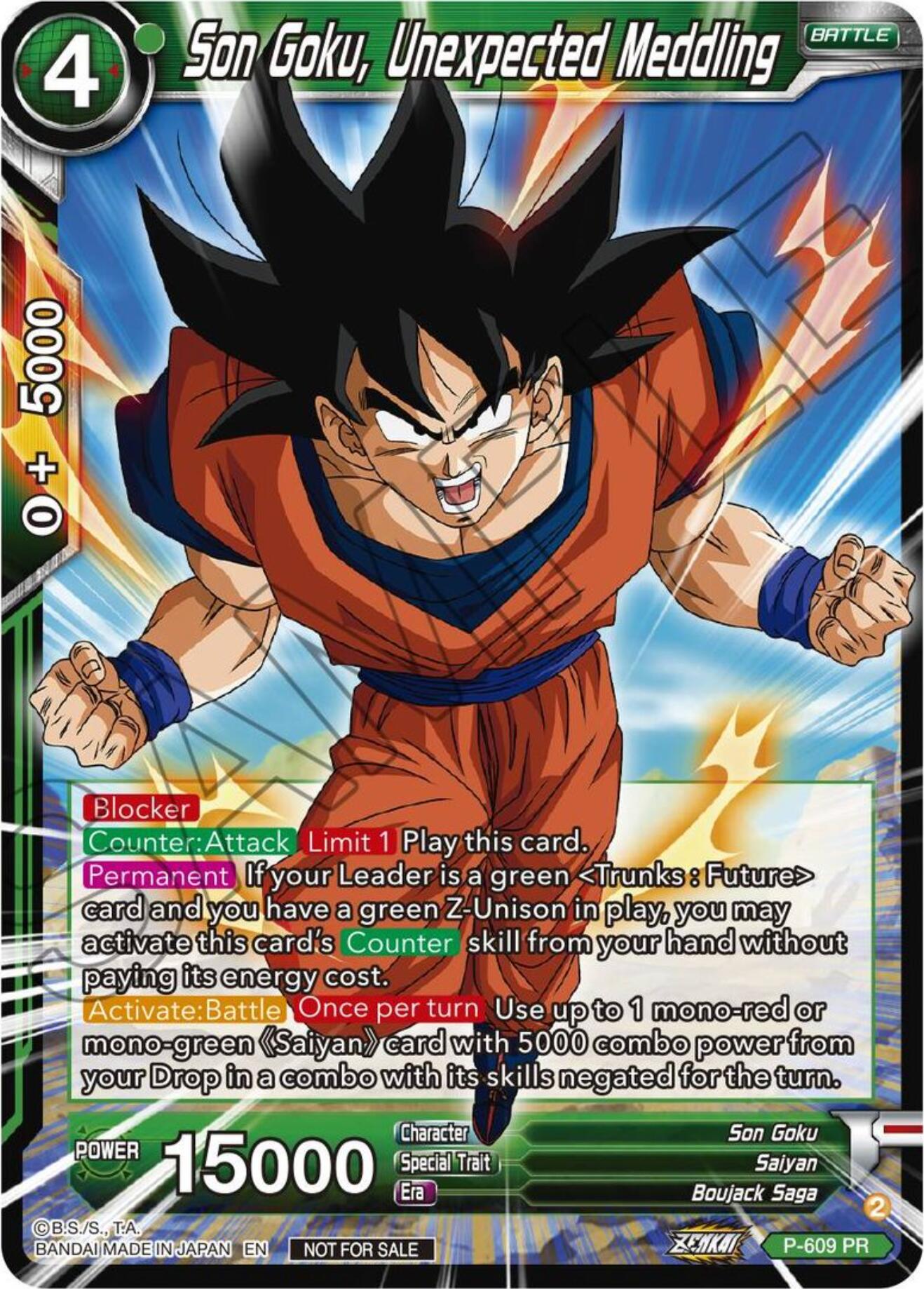 Son Goku, Unexpected Meddling (Tournament Pack Vol. 8) (P-609) [Promotion Cards] | Total Play