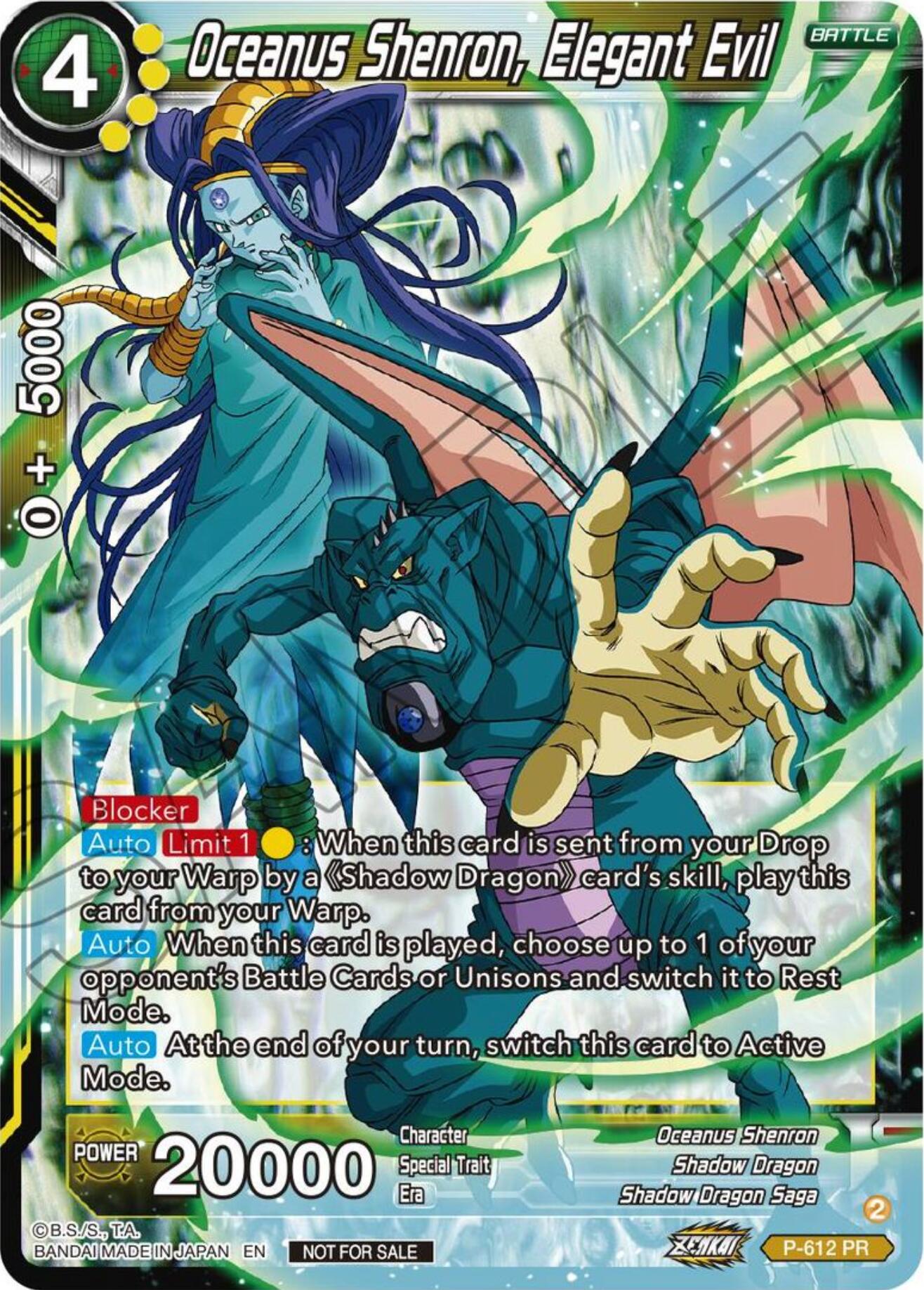 Oceanus Shenron, Elegant Evil (Tournament Pack Vol. 8) (P-612) [Promotion Cards] | Total Play