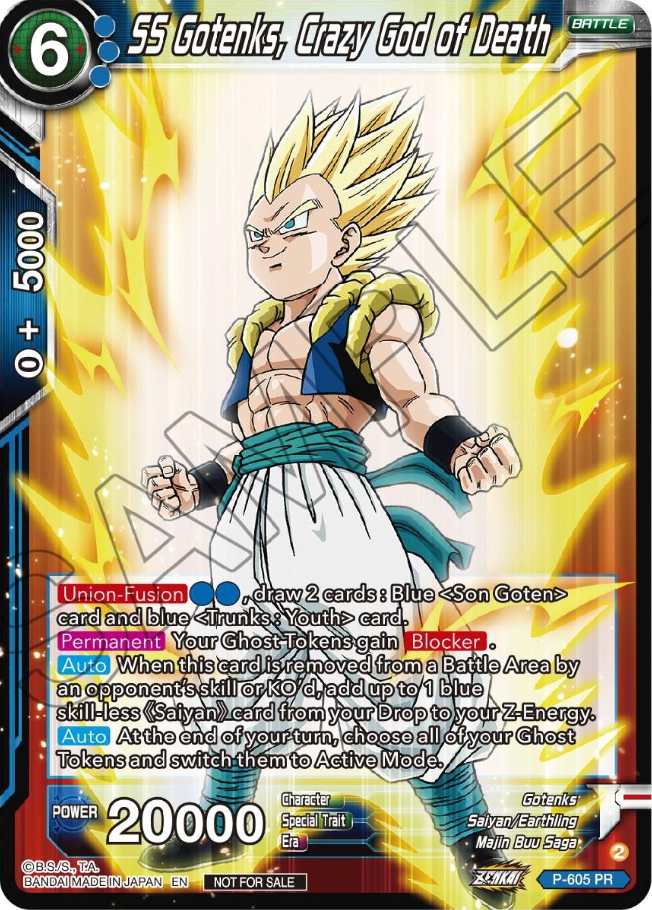 SS Gotenks, Crazy God of Death (Tournament Pack Vol. 8) (P-605) [Promotion Cards] | Total Play