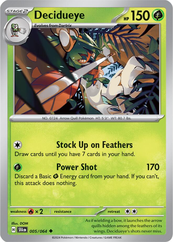 Decidueye (005/064) [Scarlet & Violet: Shrouded Fable] | Total Play