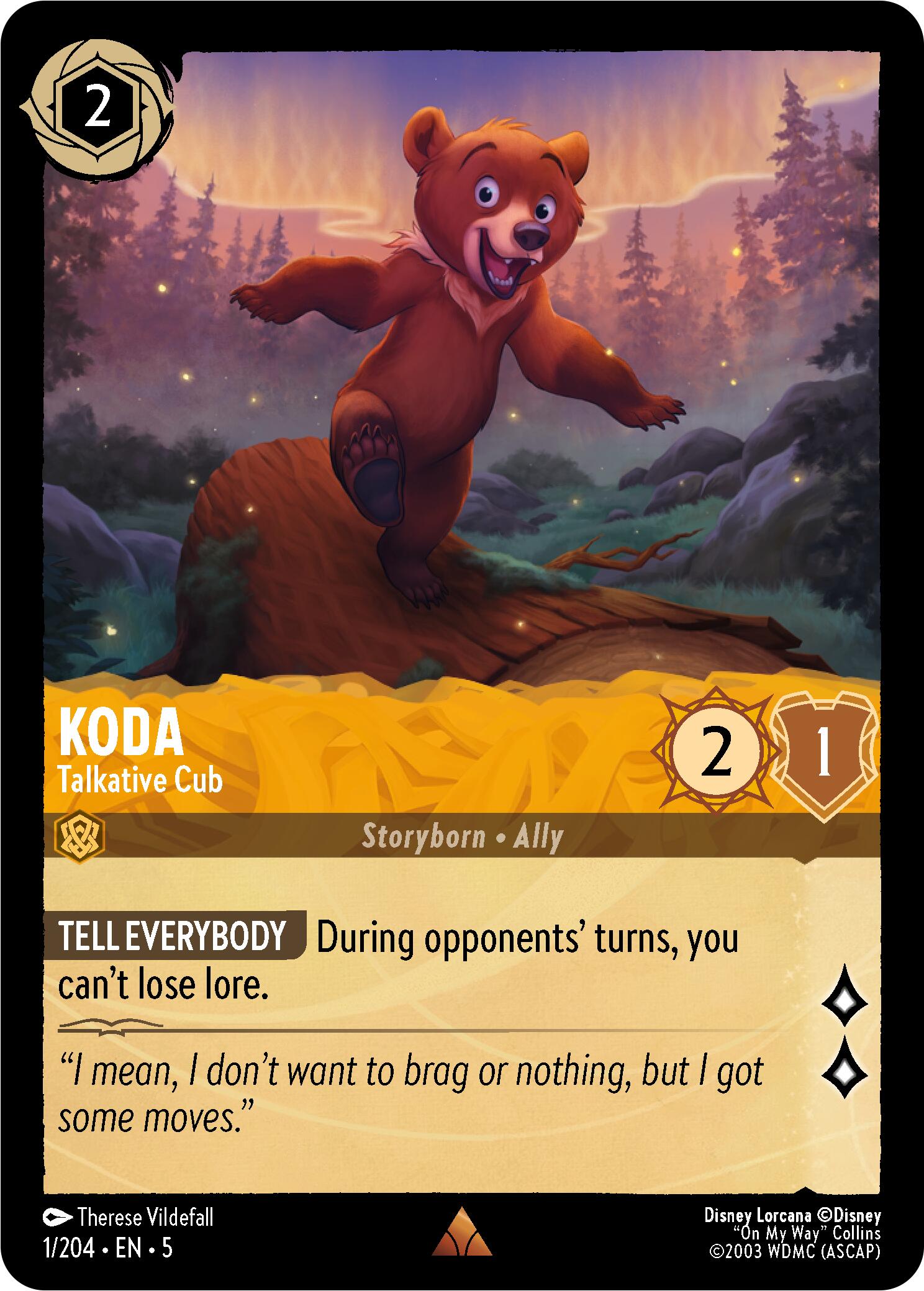 Koda - Talkative Cub (1/204) [Shimmering Skies] | Total Play