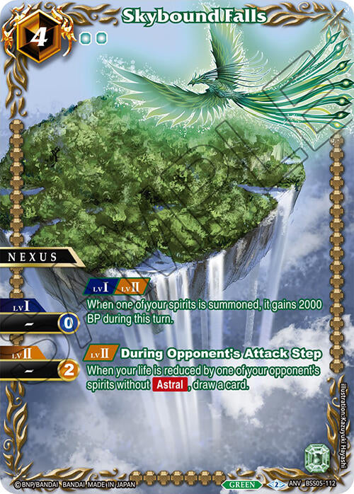 Skybound Falls (Box Topper) (BSS05-112) [Battle Spirits Saga Promo Cards] | Total Play