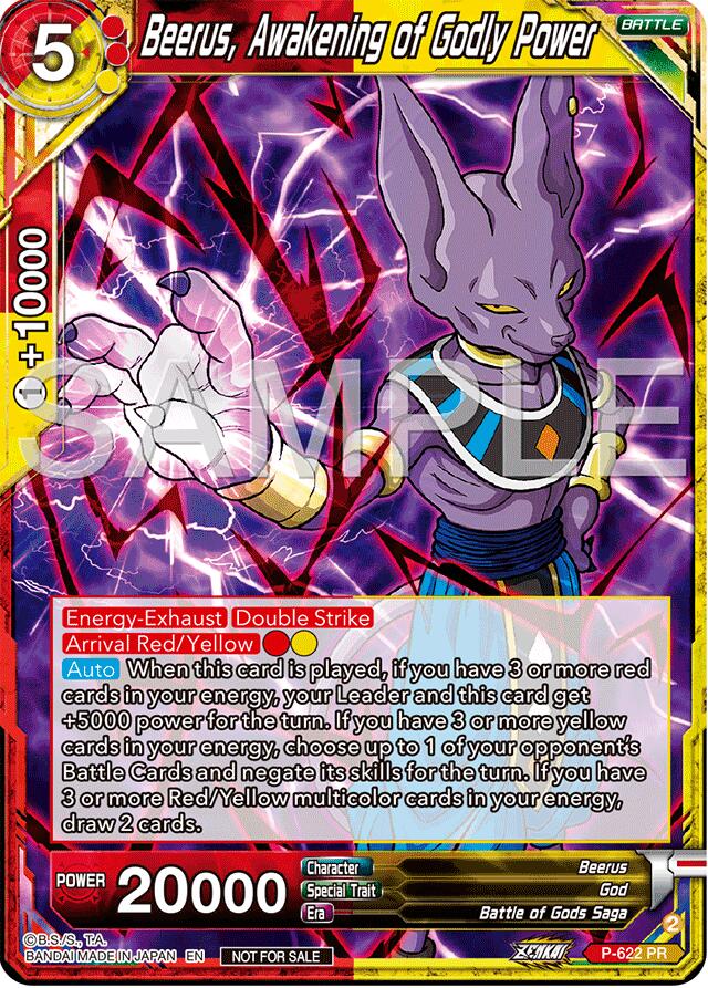 Beerus, Awakening of Godly Power (Deluxe Pack 2024 Vol.2) (P-622) [Promotion Cards] | Total Play