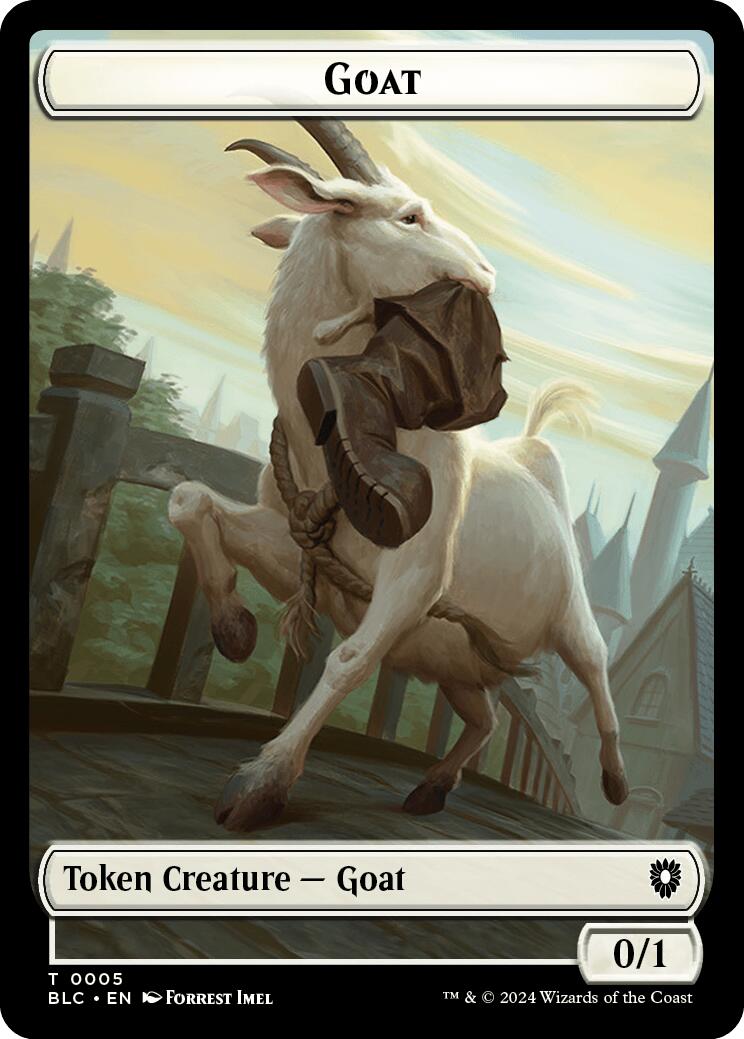 Goat // Wolf (032) Double-Sided Token [Bloomburrow Commander Tokens] | Total Play