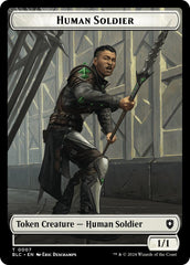 Human Soldier // Wolf (035) Double-Sided Token [Bloomburrow Commander Tokens] | Total Play