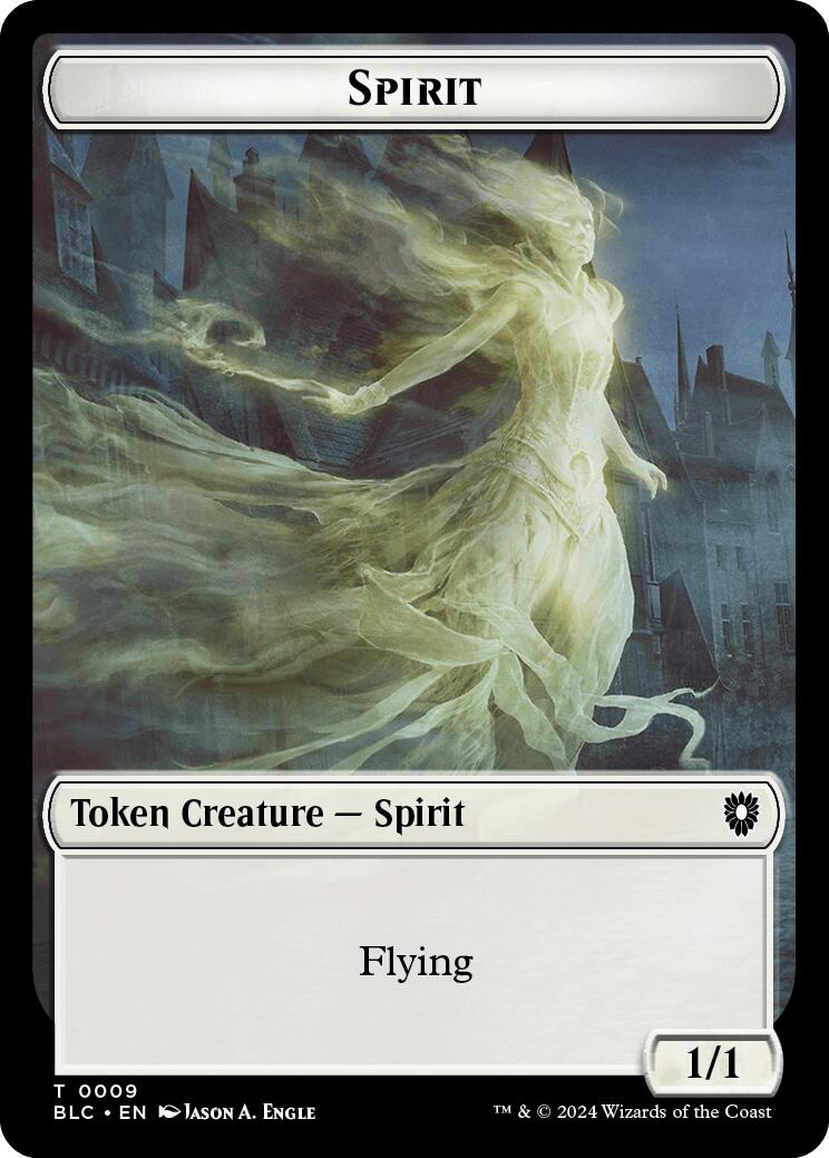 Spirit // Faerie Double-Sided Token [Bloomburrow Commander Tokens] | Total Play