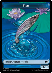 Bird (011) // Fish Double-Sided Token [Bloomburrow Commander Tokens] | Total Play