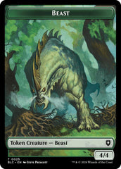 Cat // Beast (025) Double-Sided Token [Bloomburrow Commander Tokens] | Total Play