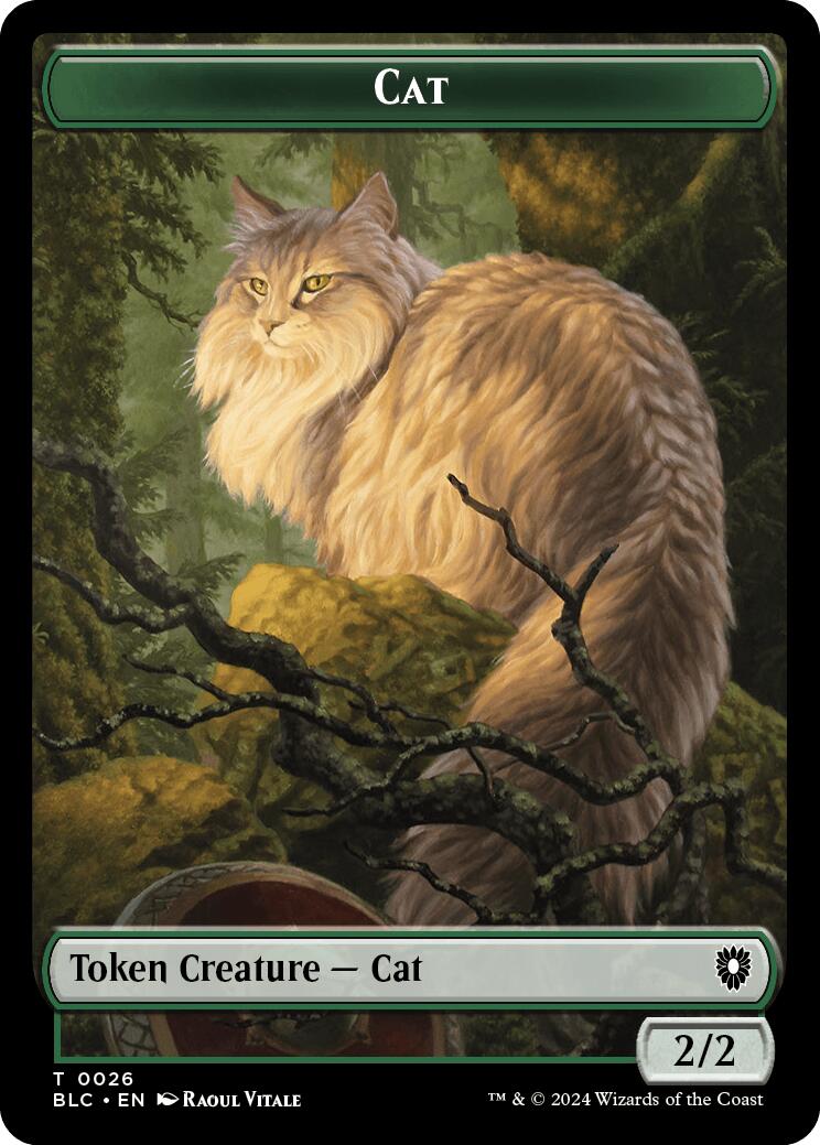 Cat // Beast (025) Double-Sided Token [Bloomburrow Commander Tokens] | Total Play