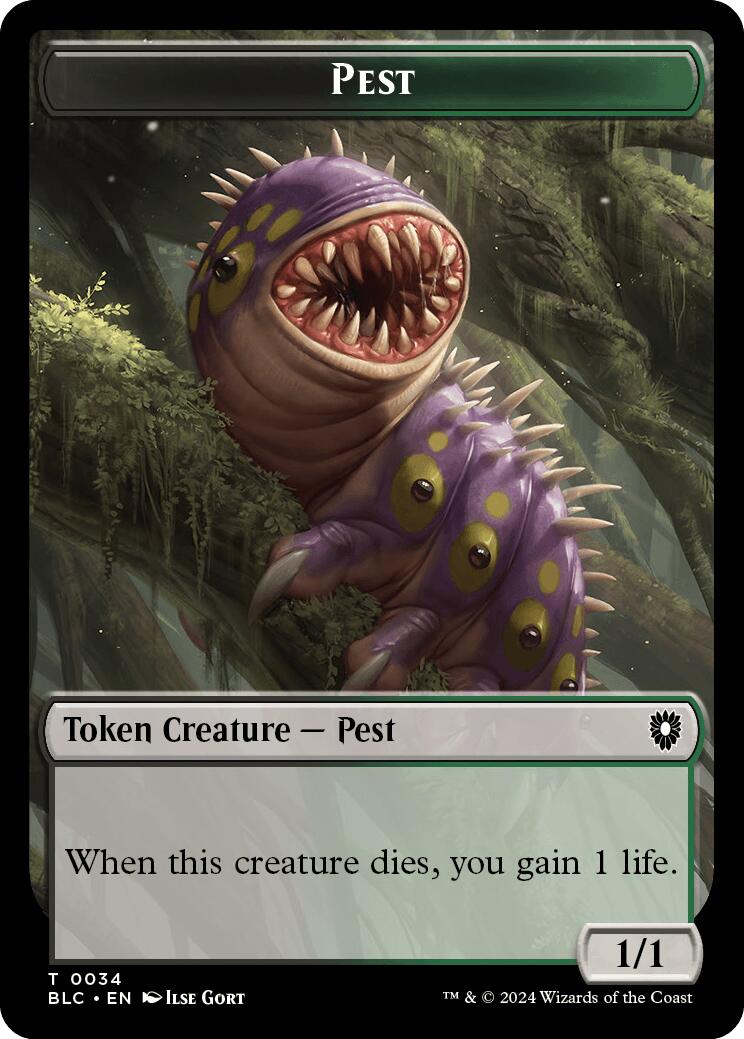 Pest // Shapeshifter Double-Sided Token [Bloomburrow Commander Tokens] | Total Play