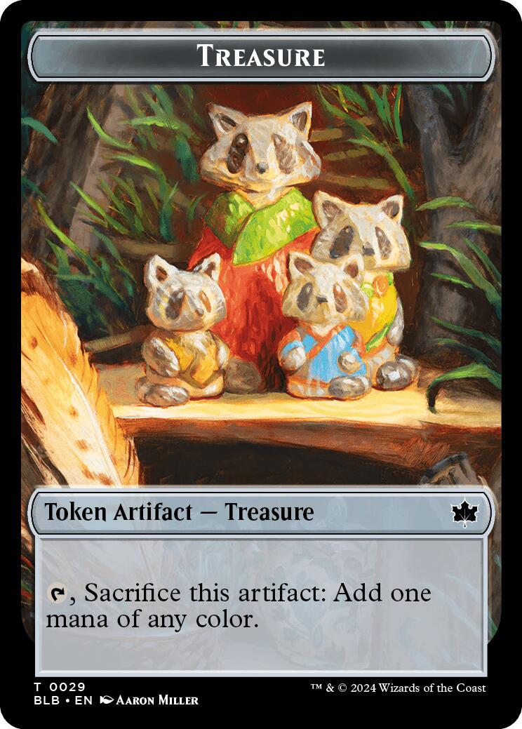 Cat // Treasure Double-Sided Token [Bloomburrow Commander Tokens] | Total Play