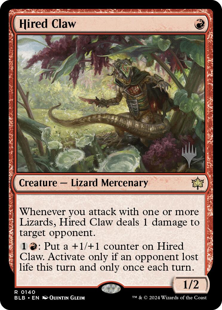 Hired Claw (Promo Pack) [Bloomburrow Promos] | Total Play