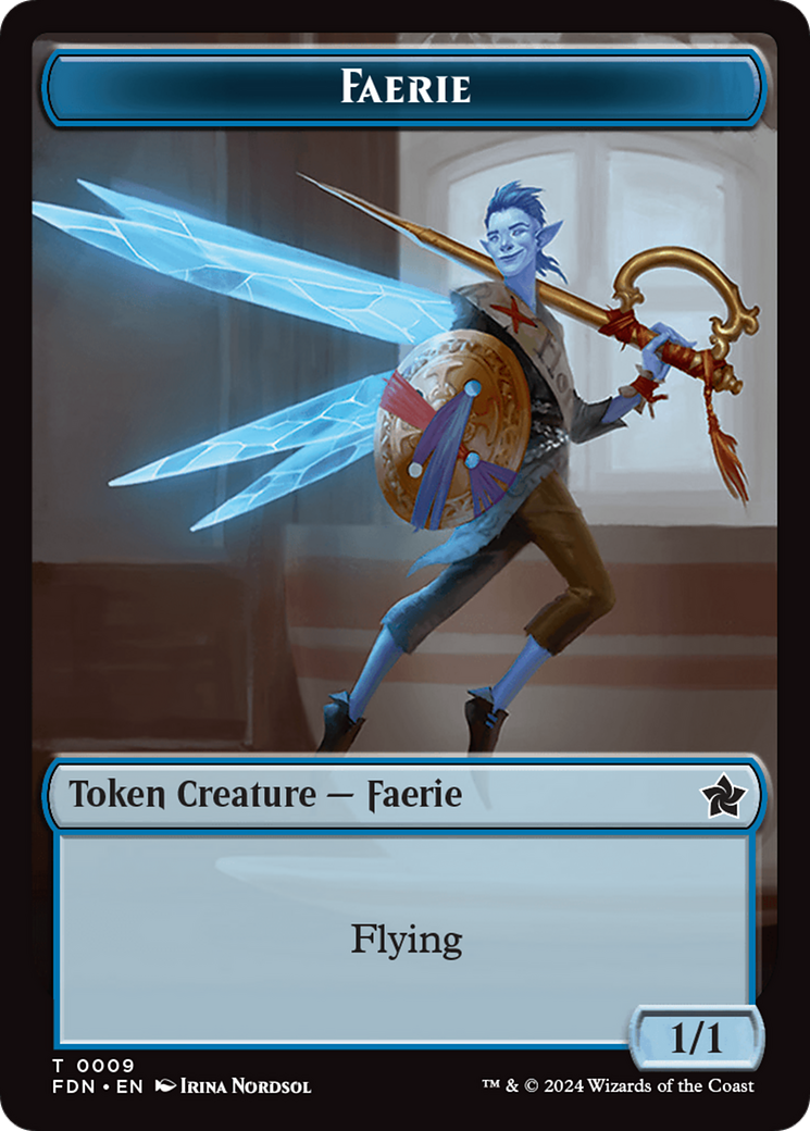 Soldier // Faerie Double-Sided Token [Foundations Tokens] | Total Play