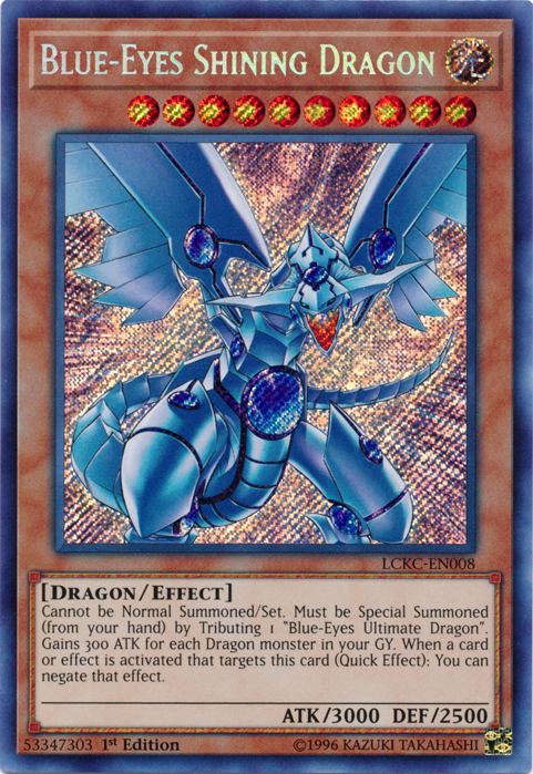 Blue-Eyes Shining Dragon [LCKC-EN008] Secret Rare | Total Play