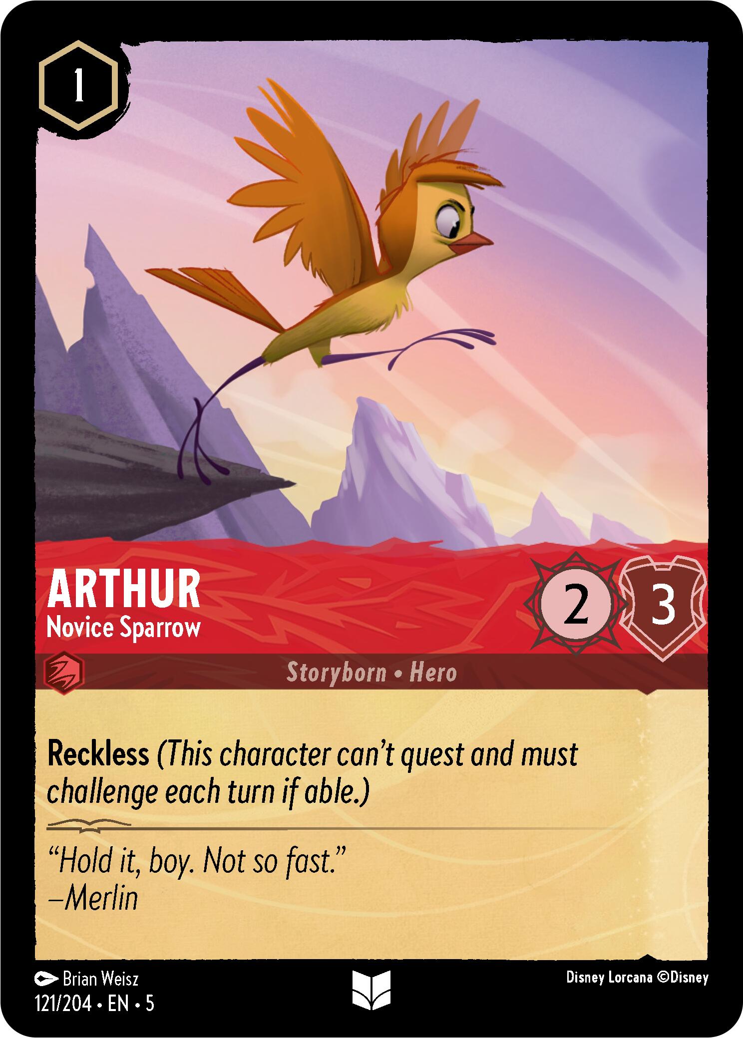 Arthur - Novice Sparrow (121/204) [Shimmering Skies] | Total Play