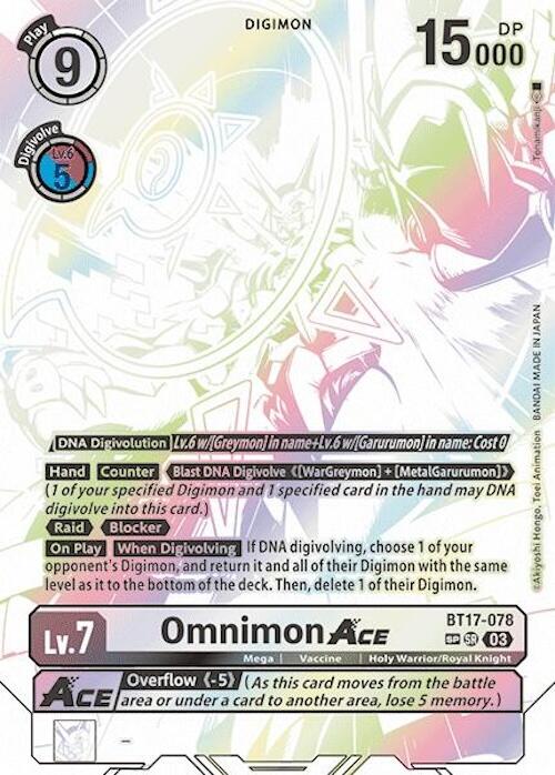 Omnimon ACE [BT17-078] (Textured) [Secret Crisis] | Total Play