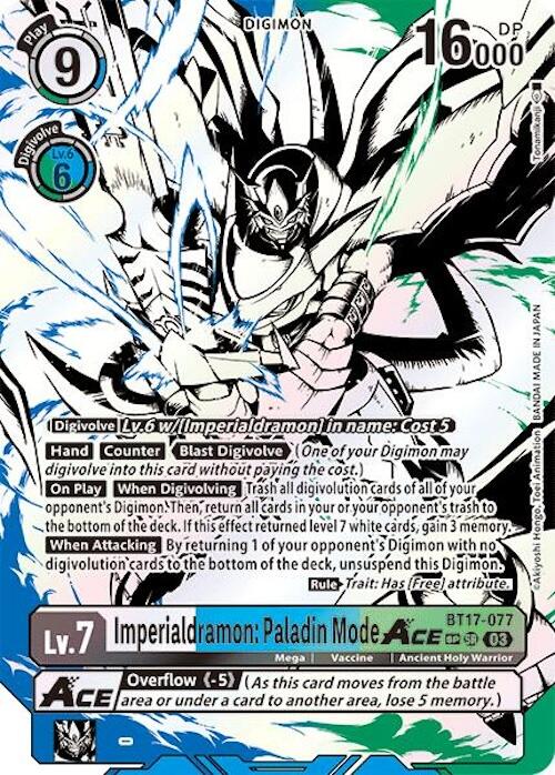 Imperialdramon: Paladin Mode ACE [BT17-077] (Textured) [Secret Crisis] | Total Play