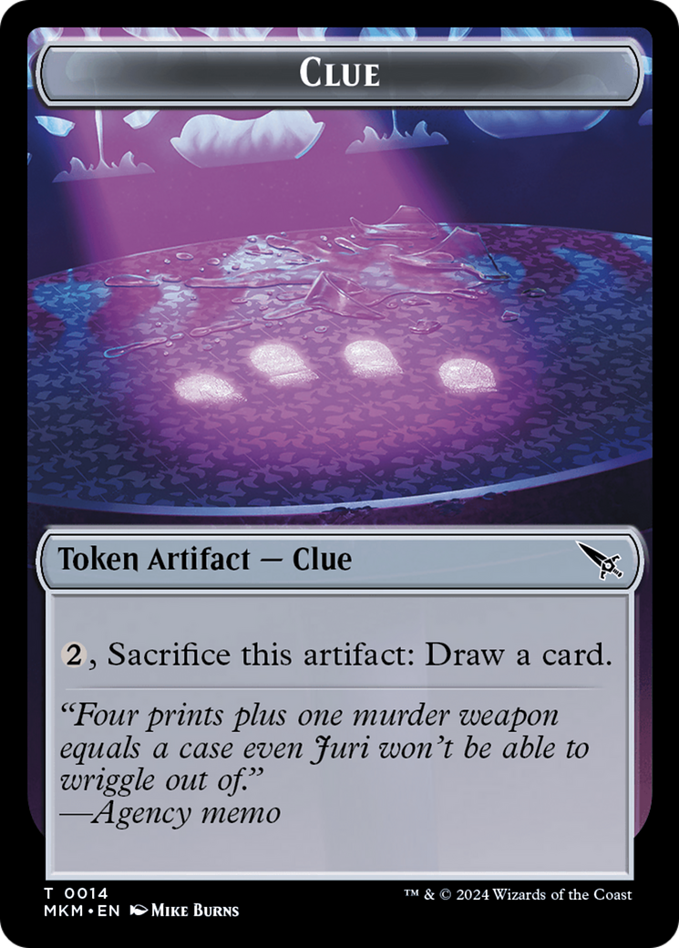 Clue (0014) // A 0041 Double-Sided Token [Murders at Karlov Manor Tokens] | Total Play