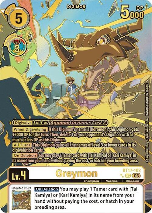 Greymon [BT17-102] (Right) (Textured) [Secret Crisis] | Total Play