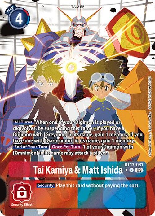 Tai Kamiya & Matt Ishida [BT17-081] (Alternate Art) [Secret Crisis] | Total Play