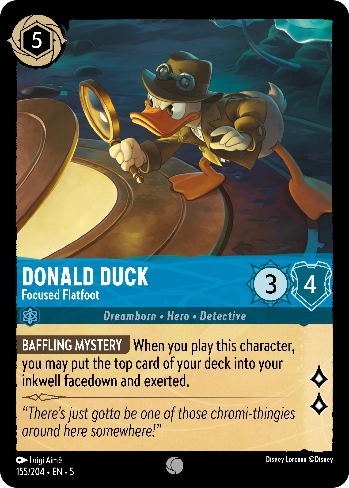 Donald Duck - Focused Flatfoot (155/204) [Shimmering Skies] | Total Play