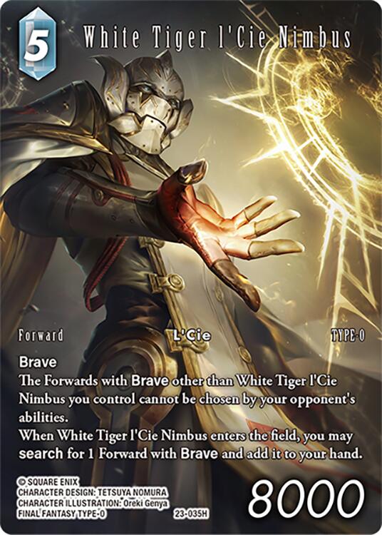 White Tiger l'Cie Nimbus (Full Art) [Hidden Trials] | Total Play