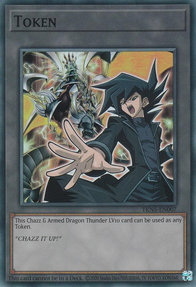 Token: Chazz & Armed Dragon Thunder LV10 [TKN5-EN007] Super Rare | Total Play