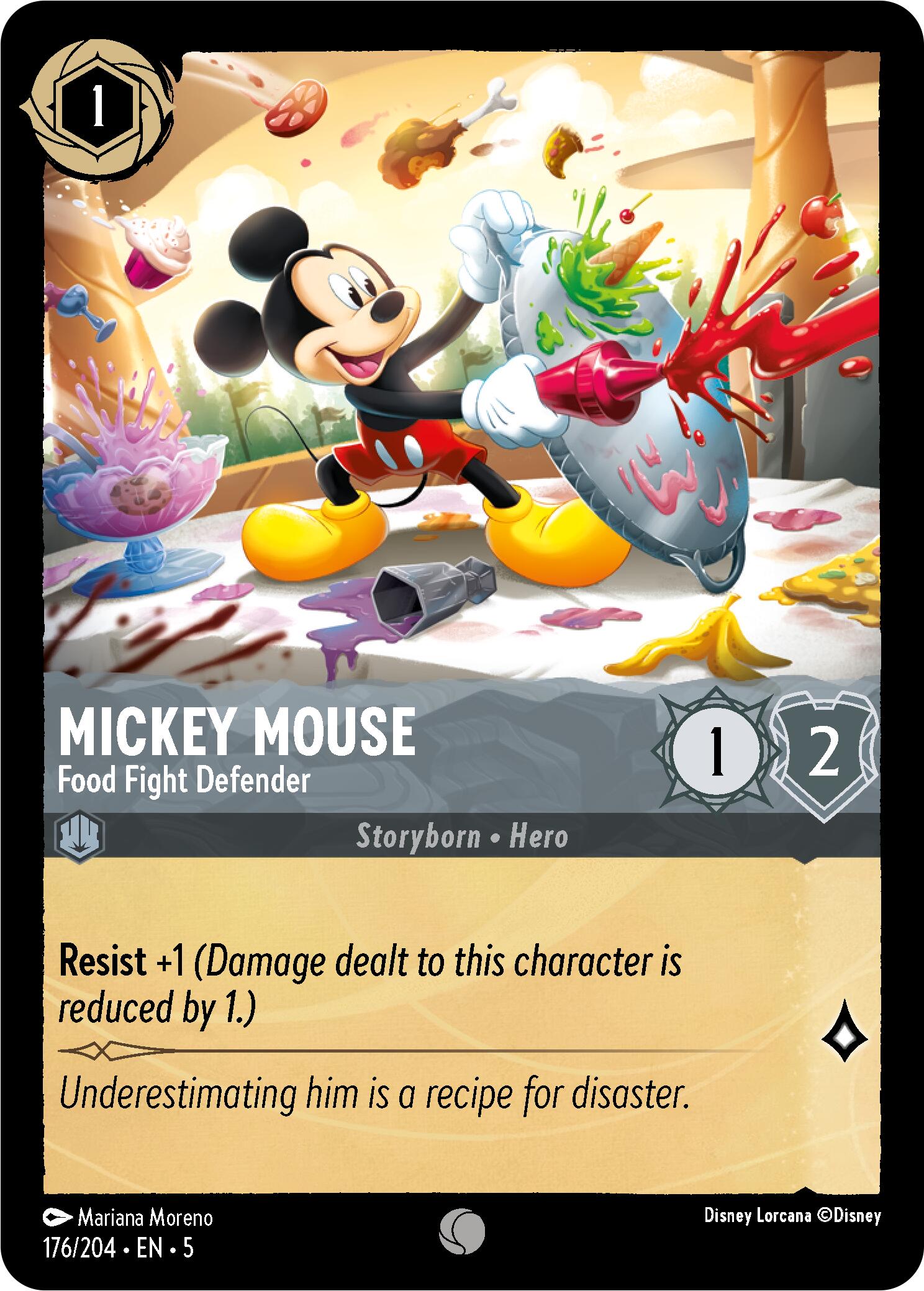 Mickey Mouse - Food Fight Defender (176/204) [Shimmering Skies] | Total Play