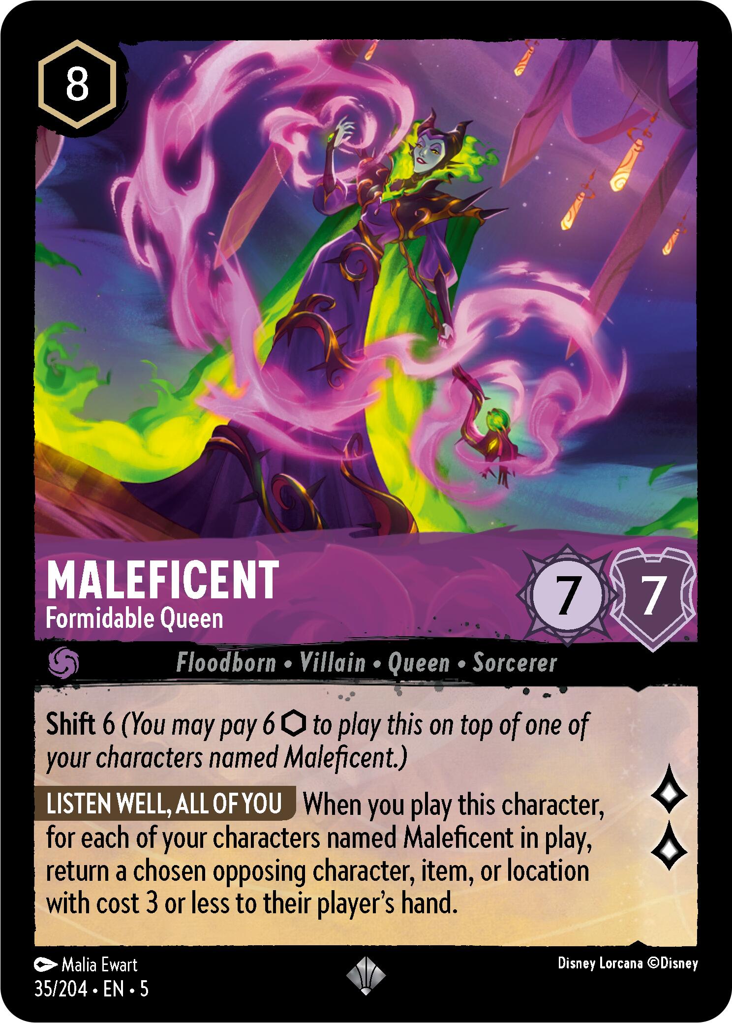 Maleficent - Formidable Queen (35/204) [Shimmering Skies] | Total Play