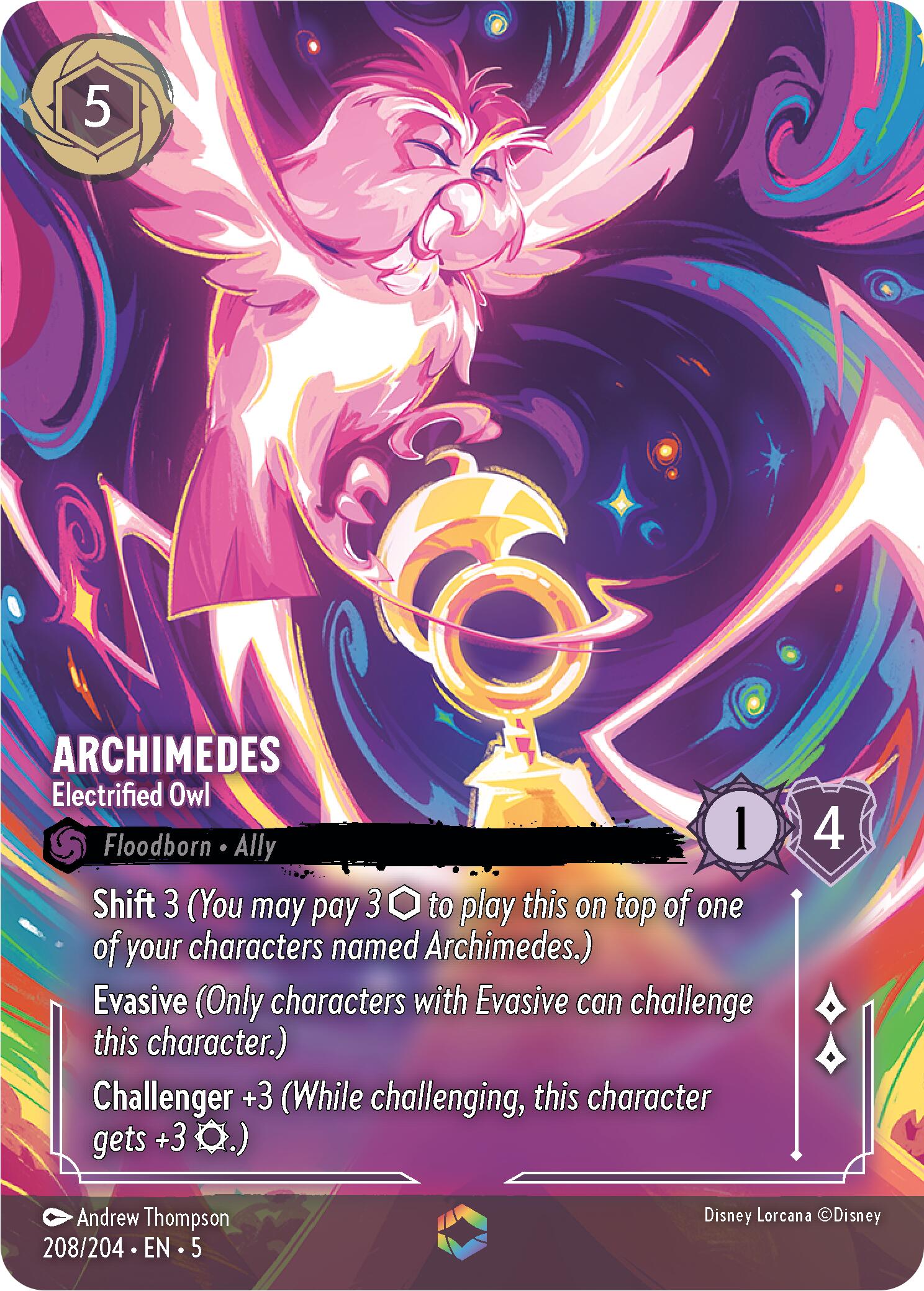 Archimedes - Electrified Owl (Enchanted) (208/204) [Shimmering Skies] | Total Play