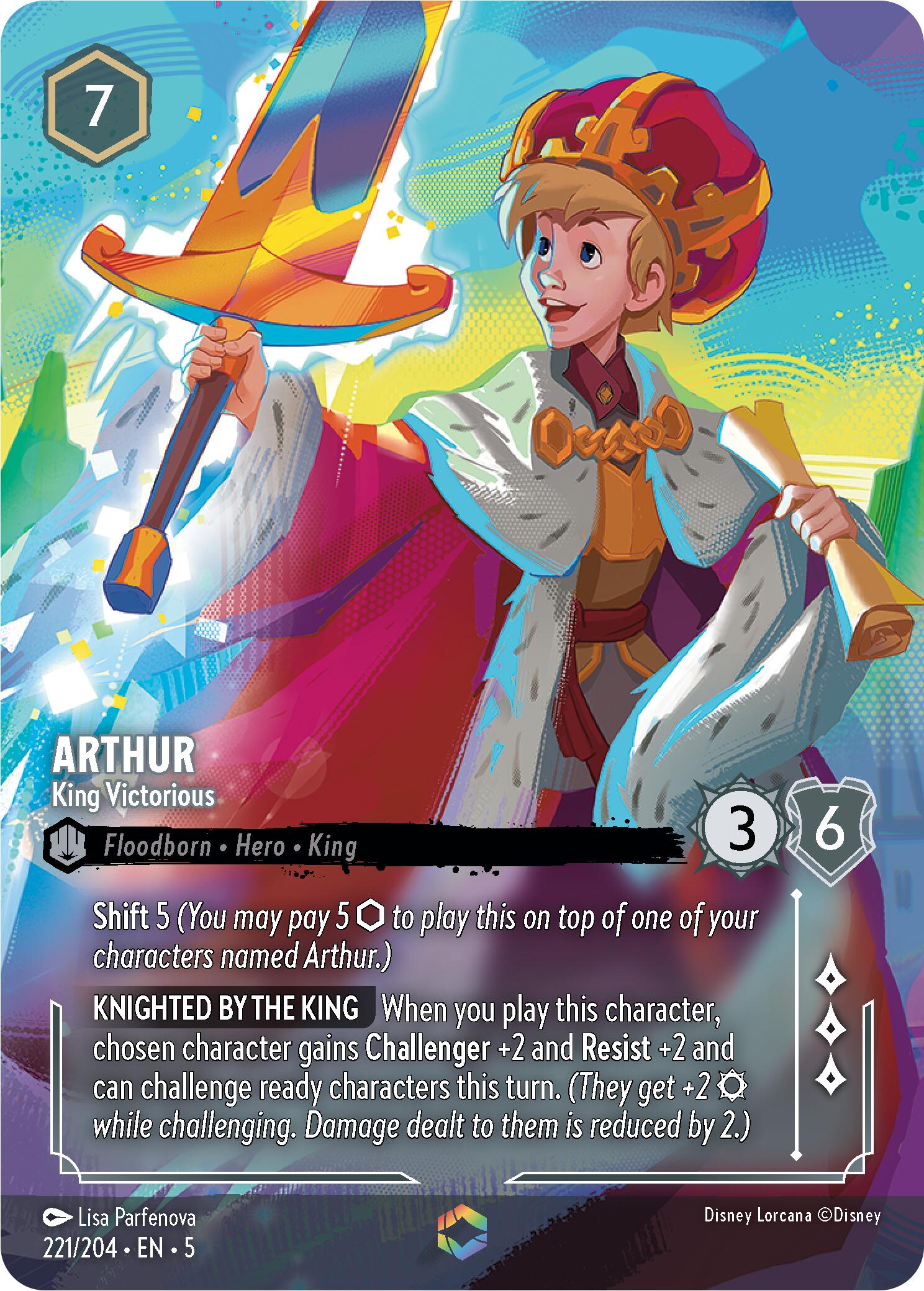Arthur - King Victorious (Enchanted) (221/204) [Shimmering Skies] | Total Play