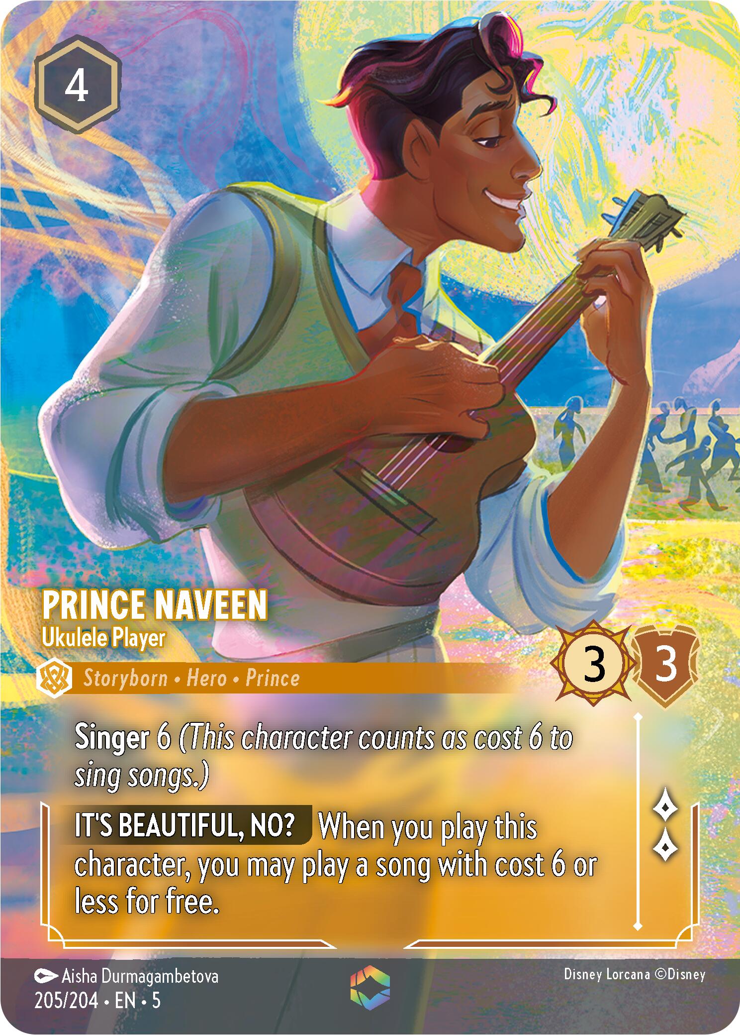 Prince Naveen - Ukulele Player (Enchanted) (205/204) [Shimmering Skies] | Total Play