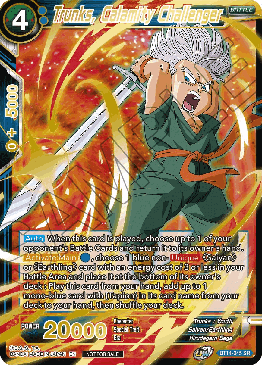 Trunks, Calamity Challenger (Alt. Art Card Set 2023 Vol. 1) (BT14-045) [Tournament Promotion Cards] | Total Play