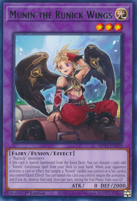Munin the Runick Wings [MP23-EN250] Rare | Total Play