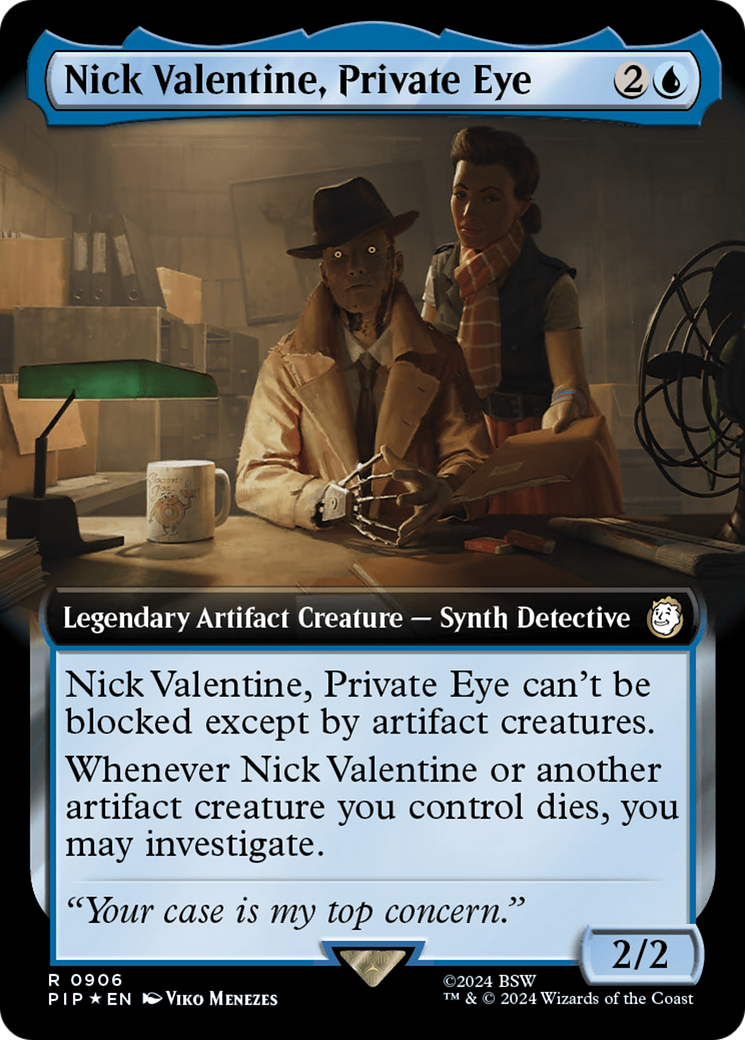 Nick Valentine, Private Eye (Extended Art) (Surge Foil) [Fallout] | Total Play