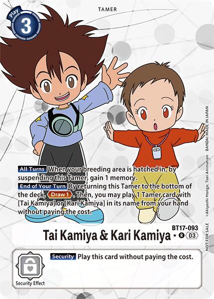 Tai Kamiya & Kari Kamiya [BT17-093] (Alternate Art) [Secret Crisis] | Total Play