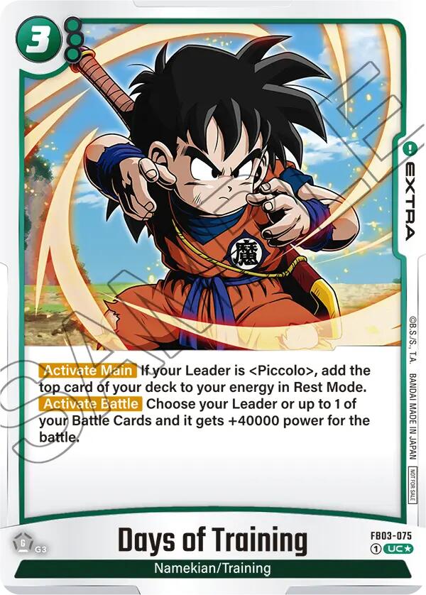 Days of Training (FB03-075) (Championship Pack 02) [Fusion World Tournament Cards] | Total Play