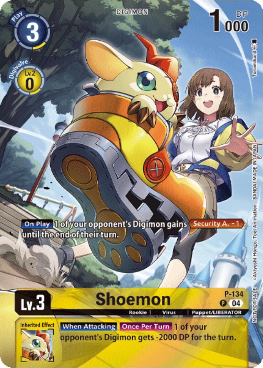 Shoemon [P-134] (Digimon Liberator Promotion) (Textured) [Promotional Cards] | Total Play