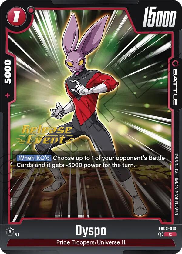 Dyspo (FB03-013) [Raging Roar Release Event Cards] | Total Play
