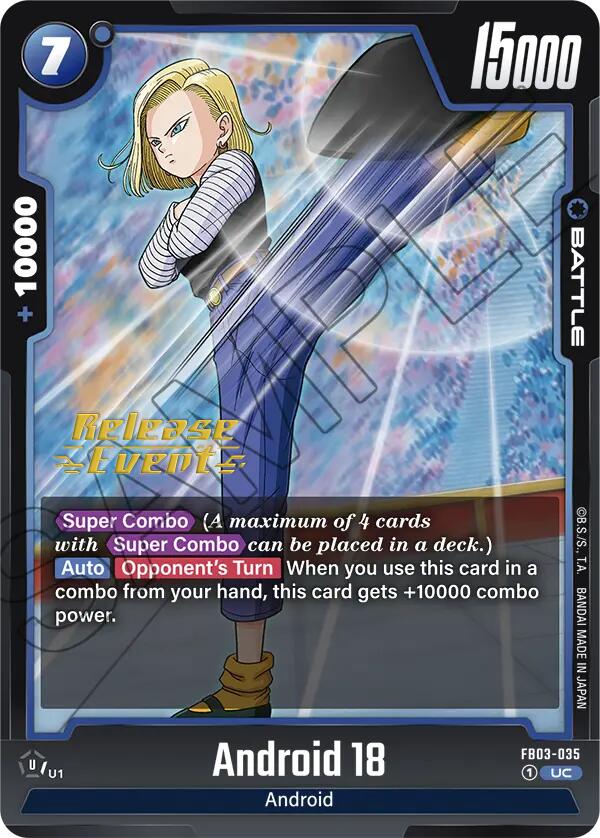 Android 18 [Raging Roar Release Event Cards] | Total Play