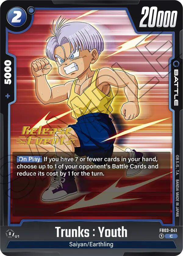 Trunks : Youth [Raging Roar Release Event Cards] | Total Play