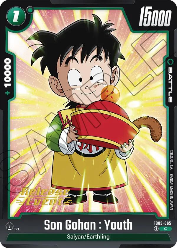 Son Gohan : Youth (FB03-065) [Raging Roar Release Event Cards] | Total Play