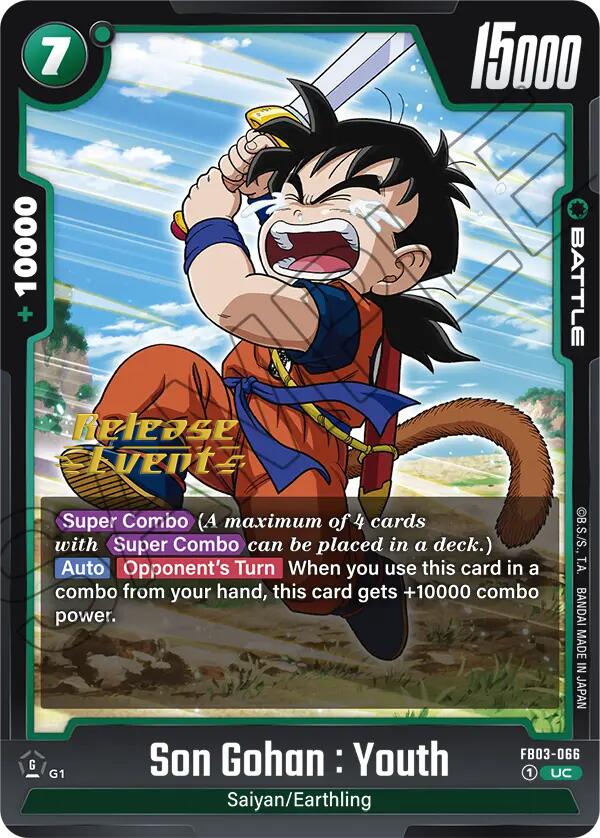 Son Gohan : Youth (FB03-066) [Raging Roar Release Event Cards] | Total Play