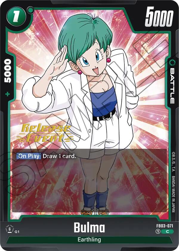 Bulma (FB03-071) [Raging Roar Release Event Cards] | Total Play