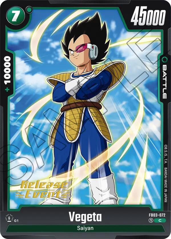 Vegeta (FB03-072) [Raging Roar Release Event Cards] | Total Play