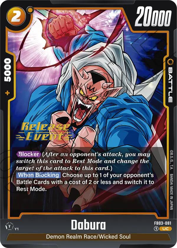 Dabura (FB03-081) [Raging Roar Release Event Cards] | Total Play