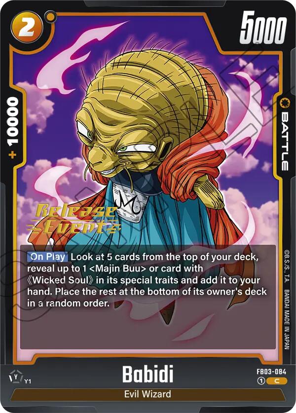 Babidi (FB03-084) [Raging Roar Release Event Cards] | Total Play