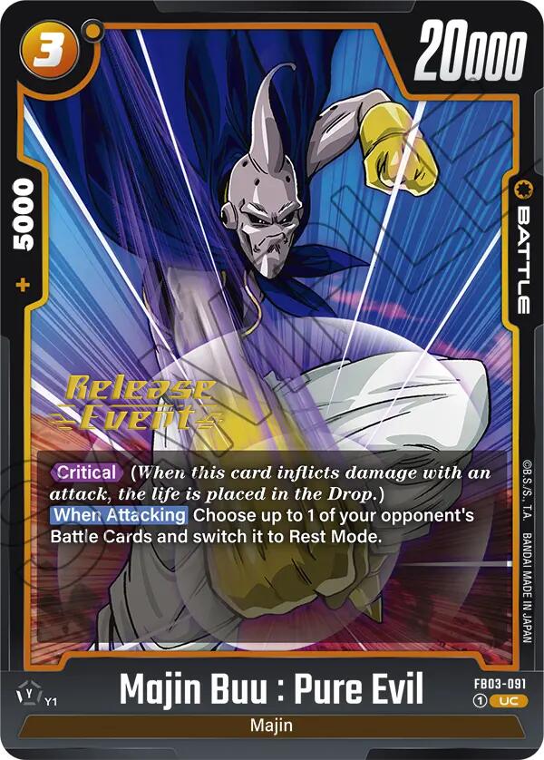 Majin Buu : Pure Evil [Raging Roar Release Event Cards] | Total Play