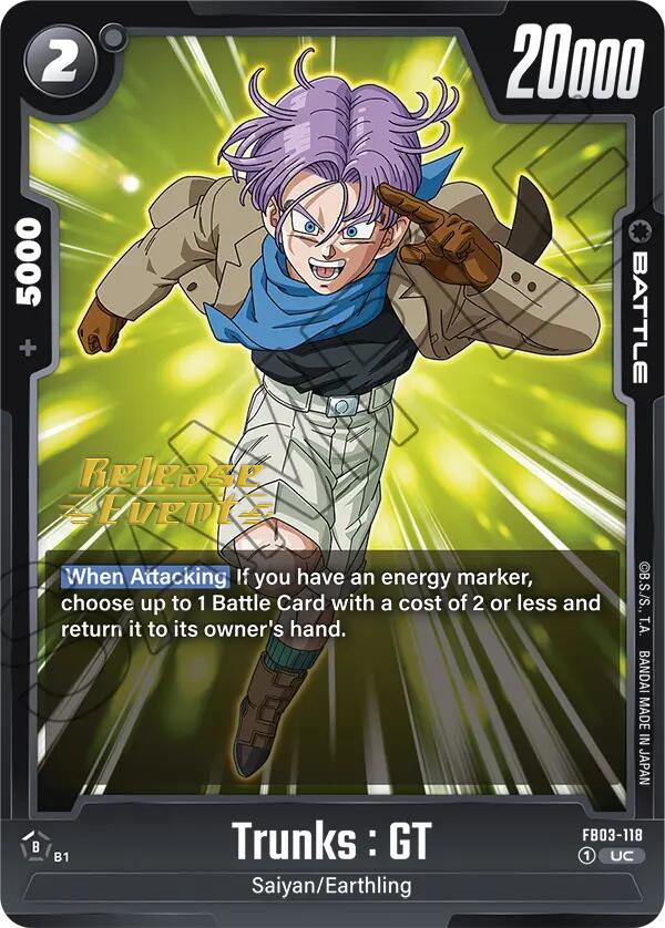 Trunks : GT (FB03-118) [Raging Roar Release Event Cards] | Total Play