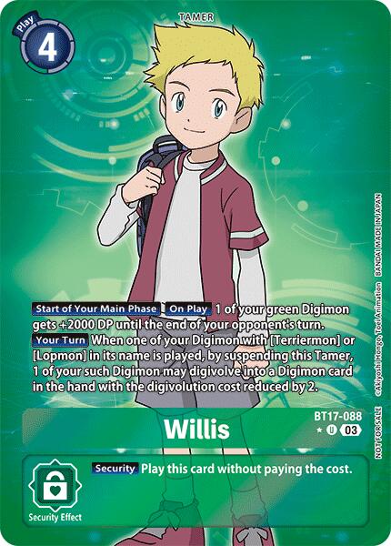 Willis [BT17-088] (Box Promotion Pack: Secret Crisis) [Secret Crisis] | Total Play